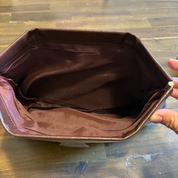 Vintage Lizard Skin Brown Clutch Evening Bag Purse Textured Rare - Picture 6 of 9